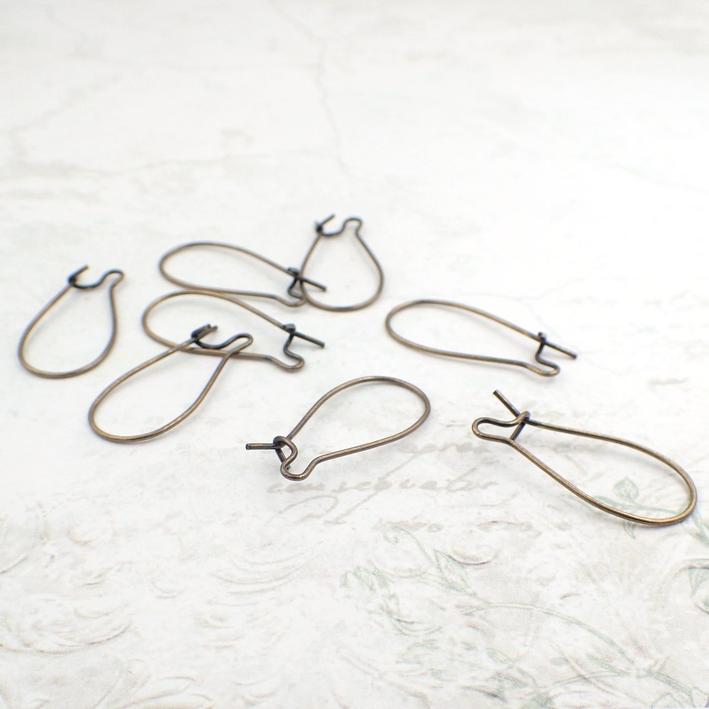 nickel free Antiqued brass kidney wire earring findings