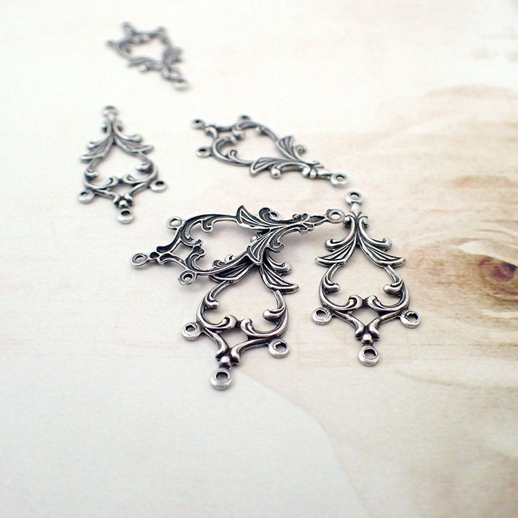 Connectors - Antiqued Silver Ox - Elegant Chandelier Components