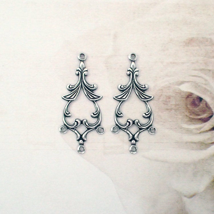 Connectors - Antiqued Silver Ox - Elegant Chandelier Components