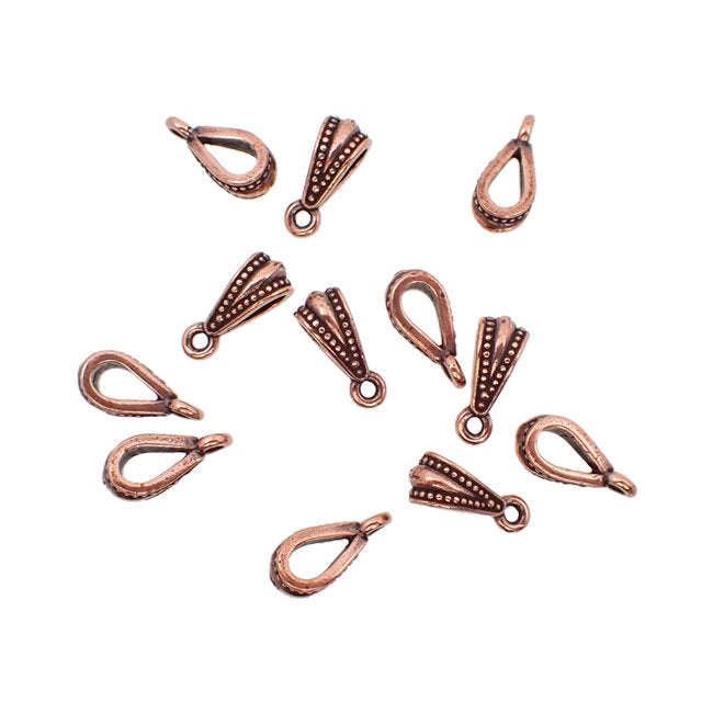 Tierracast Royal Bail Antique Copper Oxide - Dark Copper Ox Plated Pewter Bail Made in the USA - Lead Free Nickel Free