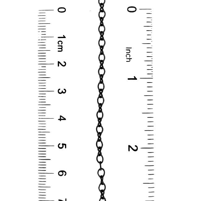 Matte Black Soldered Cable Chain - Nickel Free Infinity Link Figure 8 and Round Oval - Jewelry Making Chain with Petite Soldered Links