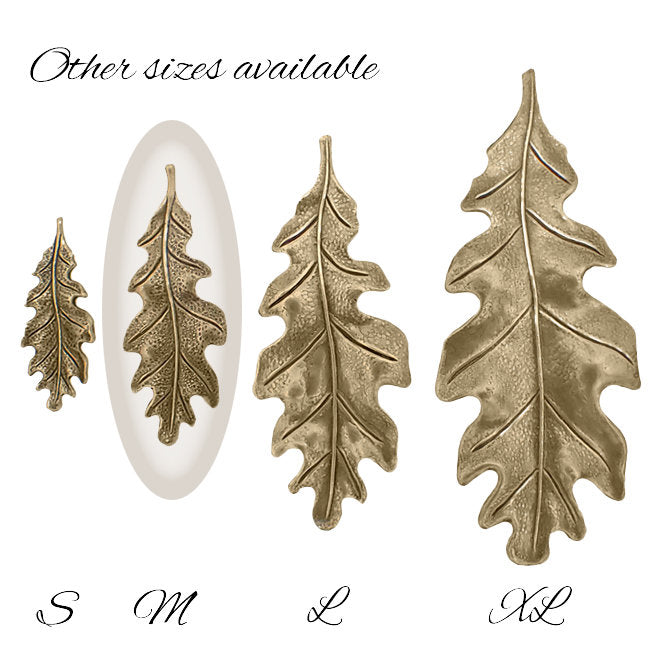 Medium 40mm Oak Leaf Stampings - 4 Pieces - Antiqued Brass Ox - Vintage Style Jewelry Making Supplies - Made in the USA