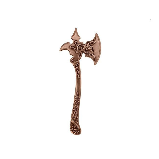 Antiqued Copper Plated Brass Ox Viking Axe Stamping - Celtic Woodland Style Scrapbooking Metal Embellishment or Jewelry Base - 1 Piece
