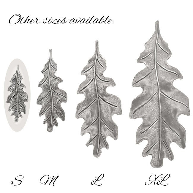 Small 27mm Oak Leaf Stampings - 6 Pieces - Antiqued Silver Ox - Vintage Style Jewelry Making Supplies - Made in the USA
