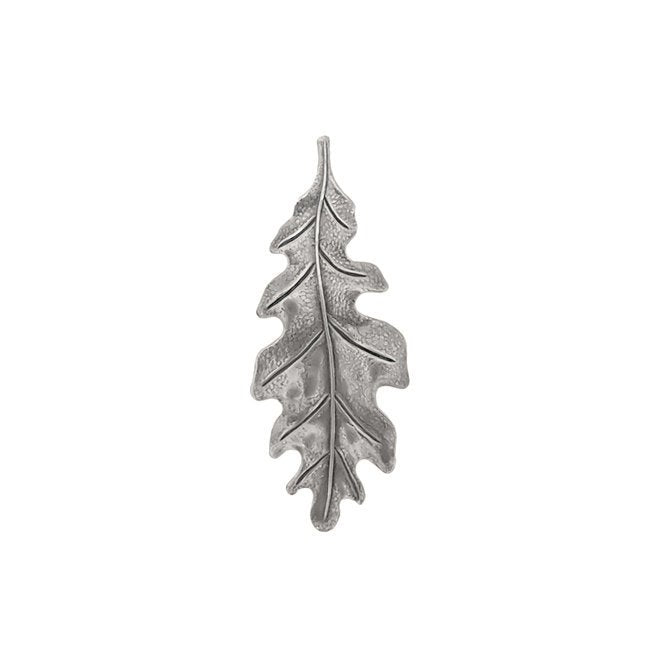 Large 55mm Oak Leaf Stampings - 2 Pieces - Antiqued Silver Ox - Vintage Style Jewelry Making Supplies - Made in the USA