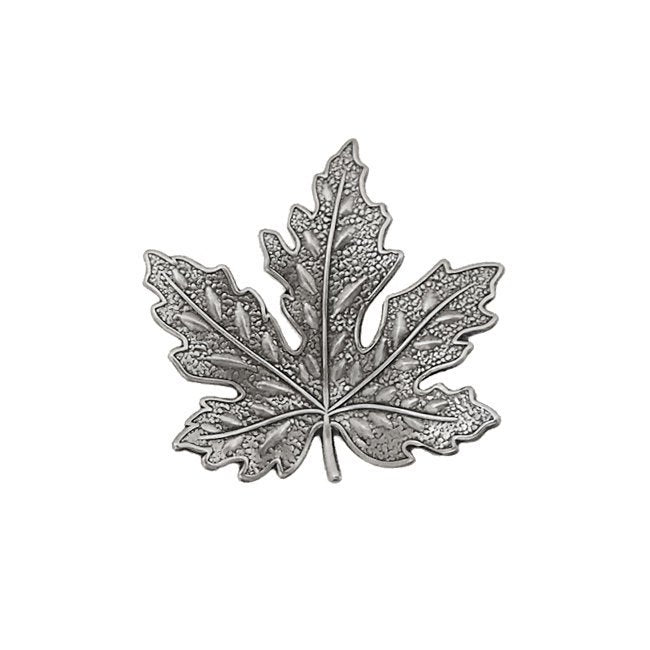 Medium Antiqued Silver Maple Leaf Stampings - 2 Pieces - Antique Silver Ox - Vintage Style Jewelry Making Supplies - Made in the USA