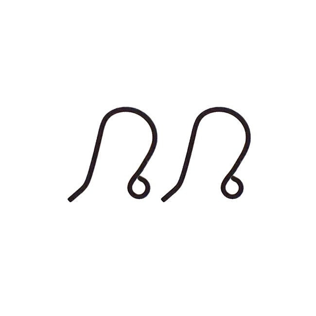 Matte Black Nickel Free Earring Hooks 10 Pieces Pairs Dark
