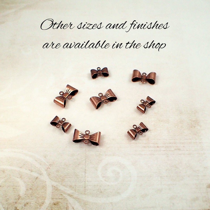 Connector - Antiqued Brass Ox Bows - Smaller Size