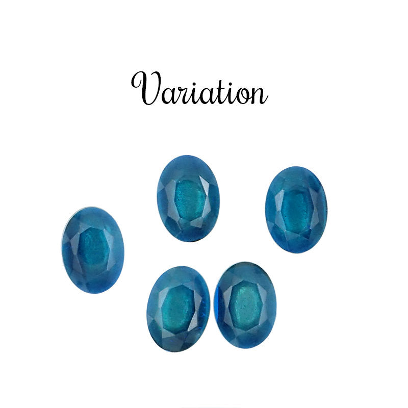 Czech Glass Flat Back Stones - 18x13mm Oval - Caribbean Blue