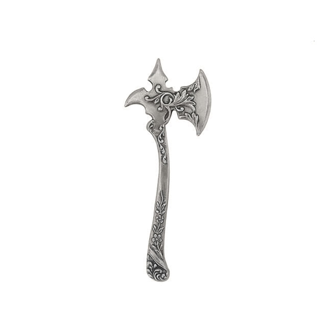 Antiqued Silver Ox Plated Viking Axe Stamping - Celtic Woodland Style Scrapbooking Metal Embellishment or Jewelry Base - 1 Piece
