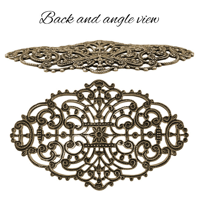 Elegant Dapt Filigree - Antiqued Brass