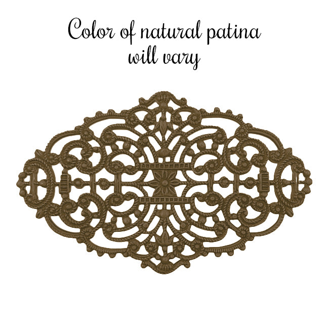 Elegant Dapt Filigree - Raw Brass