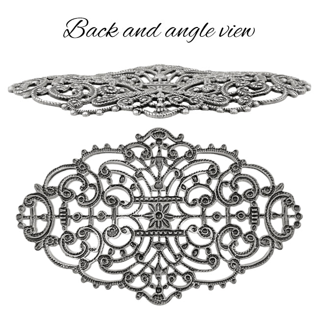 Elegant Dapt Filigree - Antiqued Silver Ox