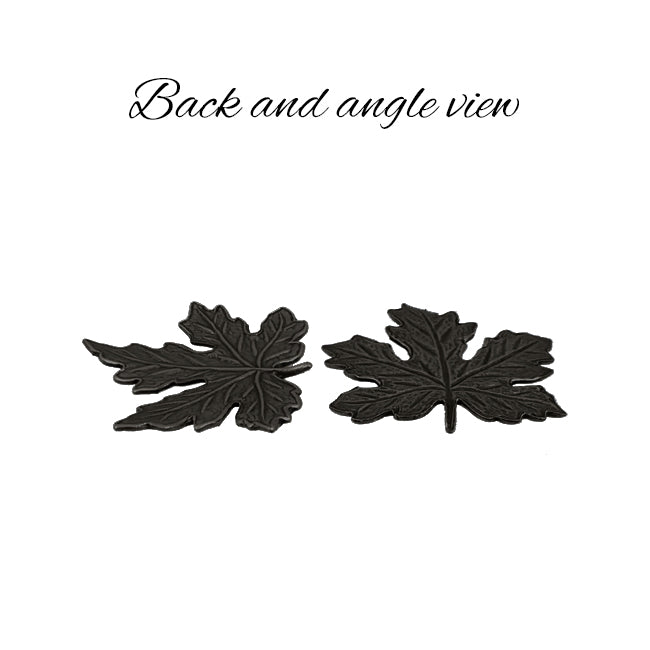 Small Maple Leaf Stampings - 4 Pieces - Black Ox
