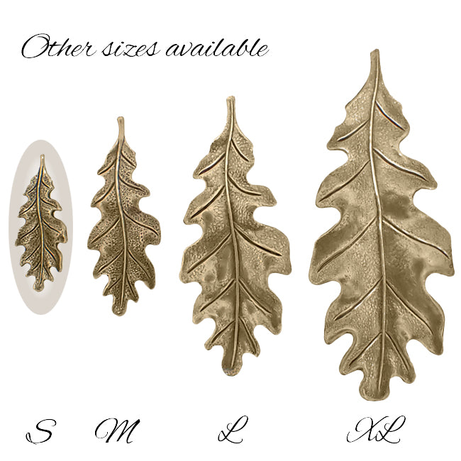 Small 27mm Oak Leaf Stampings - 6 Pieces - Antiqued Brass Ox