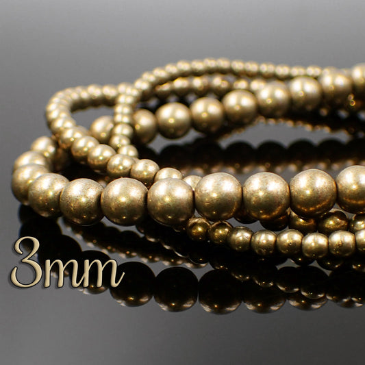 3mm Czech Glass Druk Beads Saturated Metallic Emperador 100 Piece Strand