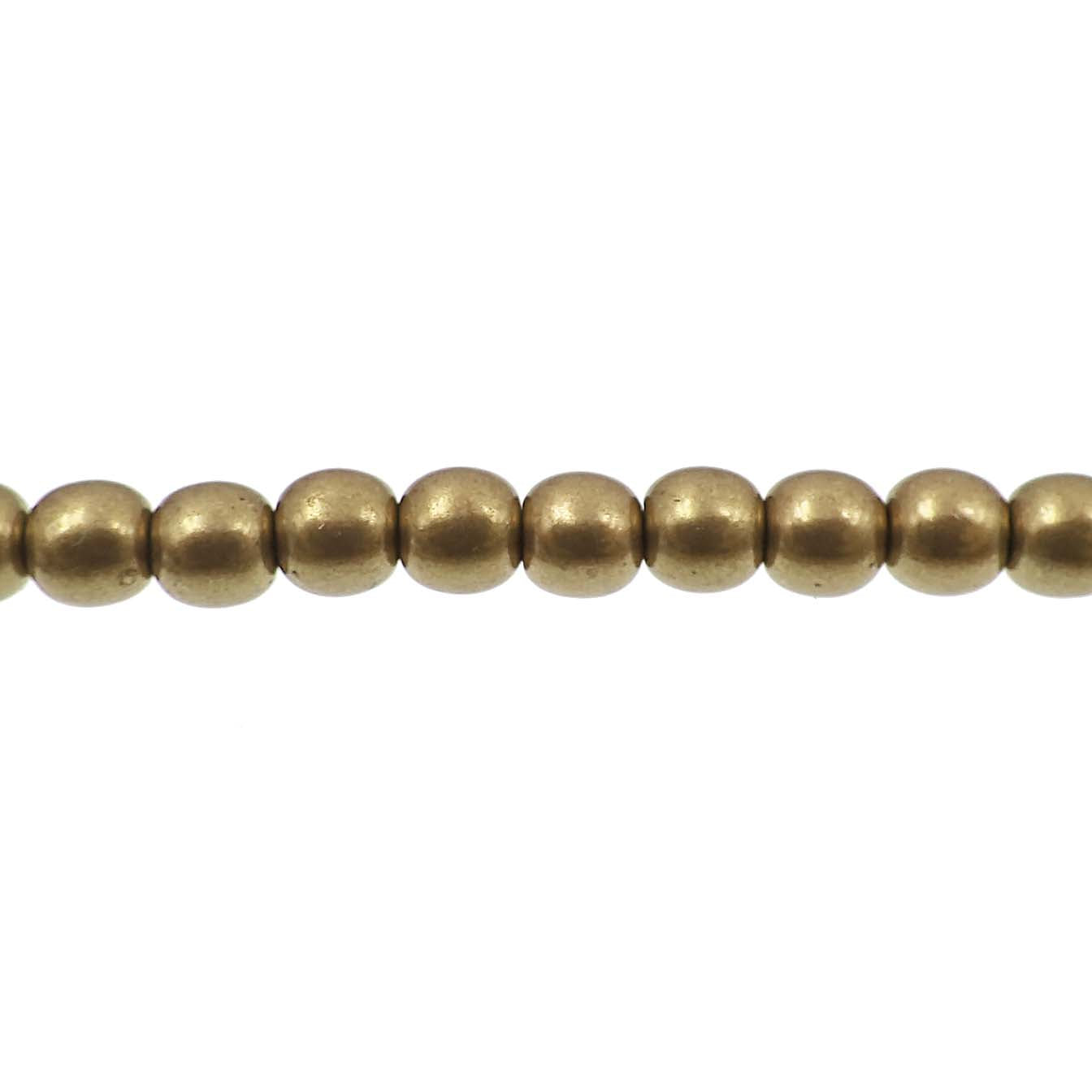 4mm Czech Glass Druk Beads Saturated Metallic Emperador 100 Piece Strand