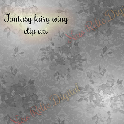 Fantasy Fairy Wings Digital Clip Art