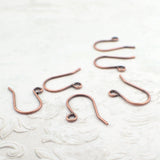 Antiqued Copper-Plated Brass Nickel Free Earring Hooks, 100 Pieces