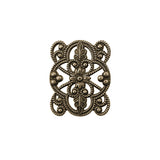 European Filigree Connectors - Rare Vintage Style Antiqued Brass Ox Bracelet LInks - Jewelry Making Supplies and Components - 2 Pieces