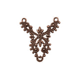 European Filigree Connectors - Antiqued Copper Ox 3-Way Links