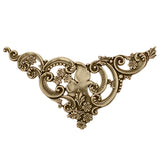 Large Corner Stampings - Antiqued Brass Ox - Art Nouveau Floral Flourish Scrapbooking Corners With Cut Outs Victorian Style - 1 Piece