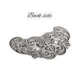 Large Flourish Stampings with Cornucopia - Antiqued Silver Ox 1 Piece