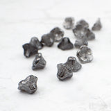 Crystal Chrome Czech Glass Small Cup Flower Beads 7x5mm