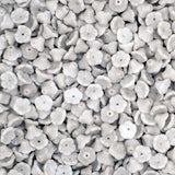 Luster White Alabaster Czech Glass Small Cup Flower Beads 7x5mm