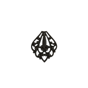 Small Antique Black Filigree - 4 Pieces