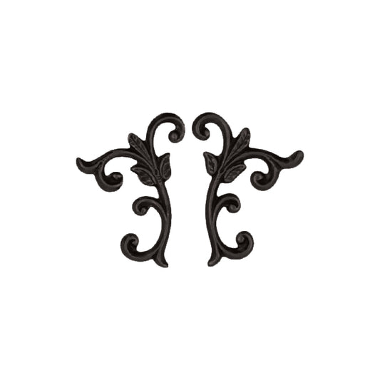 Stampings - 2 Pairs of Flourishes Antique Black Ox Brass