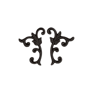 Stampings - 2 Pairs of Flourishes Antique Black Ox Brass