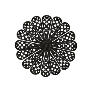 Dapt Daisy Flower Shaped Filigree with Independent Petals - Black Brass