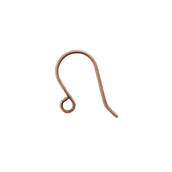 Antiqued Copper-Plated Brass Nickel Free Earring Hooks, 10 Pieces