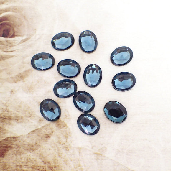 Czech Glass Stones - 10x8mm Montana Blue