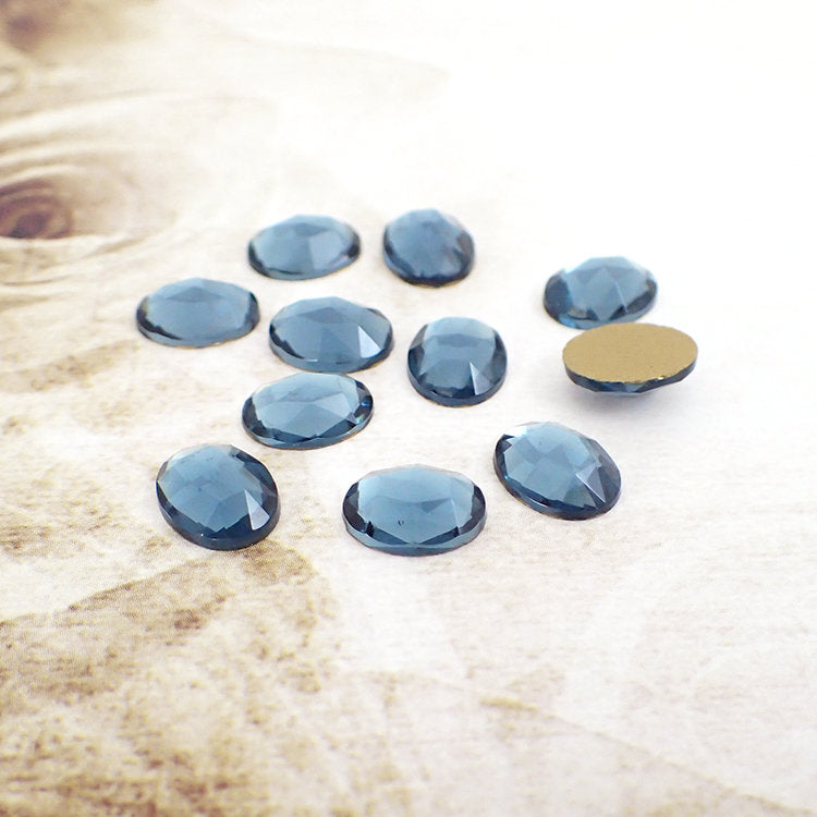 Czech Glass Stones - 10x8mm Montana Blue