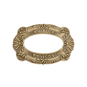 Large Brass Frame with Victorian Floral Pattern - Shabby Antiqued Brass Ox Vintage Style Scrapbooking Frame - Jewelry Brooch Findings