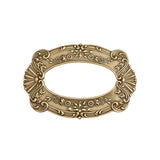 Large Brass Frame with Victorian Floral Pattern - Shabby Antiqued Brass Ox Vintage Style Scrapbooking Frame - Jewelry Brooch Findings