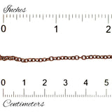 Small Soldered Cable Chain - Antiqued Copper Plated Brass - Jewelry Making Chain with Petite Round Soldered Links
