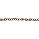 Small Soldered Cable Chain - Antiqued Copper Plated Brass - Jewelry Making Chain with Petite Round Soldered Links