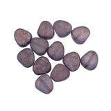 Etched Bronze Purple Czech Glass Nugget Beads - Matte Translucent Stone Luster Finish 11mm Pressed Chunky Beads - Purple Lumi