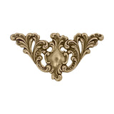Corner Flourish Stampings - Antiqued Brass Ox Bronze - Large Scrapbooking Corners Victorian Art Nouveau Style - Nickel-Free