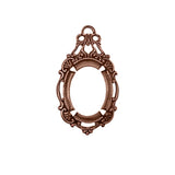Copper Ox Pendant Setting for 18x13mm Flat Back Stones and Cabochons - Antiqued Copper Prongs - Nickel Free Made in the USA