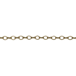 Soldered Cable Chain - Antiqued Brass Ox Infinity Link Figure 8 and Round Oval - Jewelry Making Chain with Petite Soldered Links