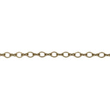 Soldered Cable Chain - Antiqued Brass Ox Infinity Link Figure 8 and Round Oval - Jewelry Making Chain with Petite Soldered Links