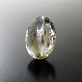 Rare Transparent Black Diamond and Crystal Clear Silver Foil Czech Glass Faceted Stones - 18x13mm - Grey Clear Handmade Oval Glass Jewels