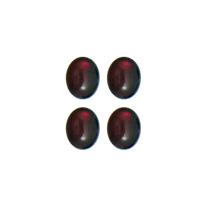 Czech Glass Cabochons -10x8mm Dark Garnet Red
