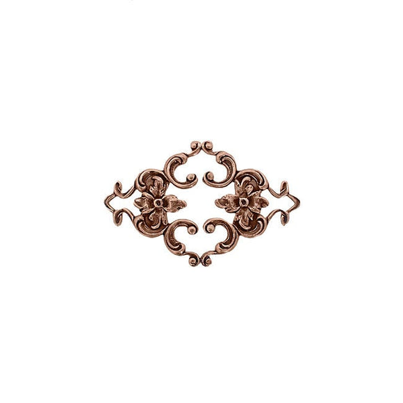 Victorian Style Filigree Connectors - Vintage Style Antiqued Copper Ox - Bracelet links Scrapbooking Embellishments Rustic Copper