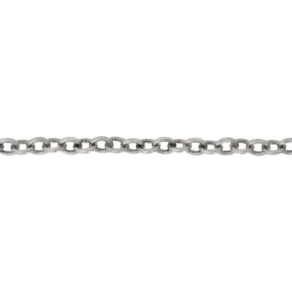 Antiqued Silver Plated Brass Small Soldered Cable Chain - Jewelry Making Chain with Petite Round Soldered Links