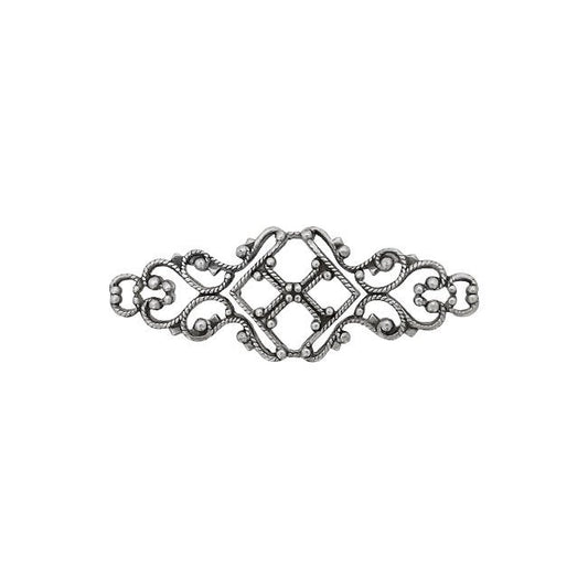 Lacy Antiqued Silver Filigrees - 6 Pieces Vintage Victorian Style Antique Silver Ox - Antique Renaissance Steampunk Jewelry Making Supplies
